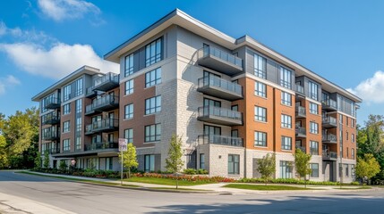 modern apartment building - real estate exterior