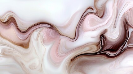 Swirling Abstract Background in Soft Cream and Rose Tones