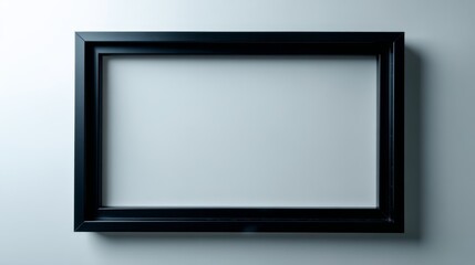 Thick black frame on sleek white background