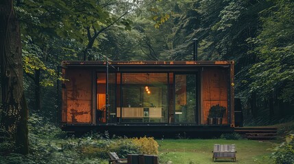 Modern forest cabin design