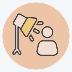Icon Spotlight. related to Light symbol. color mate style. design editable