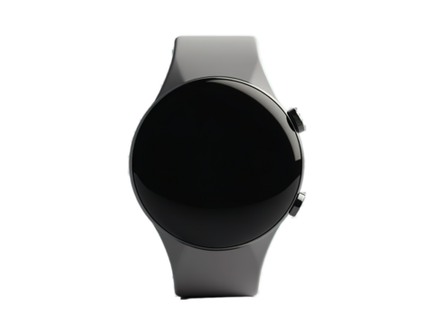"Minimalist Smartwatch Mockup on Transparent Background"