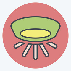 Icon Light. related to Light symbol. color mate style. design editable