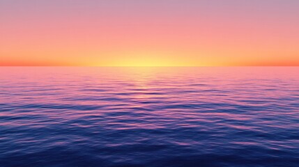 Obraz premium Stunning vibrant sunset over calm ocean with colorful sky and gentle waves, tropical seascape perfect for relaxation, travel, nature, and inspiration themes