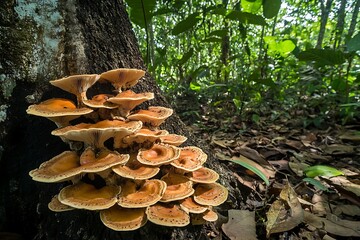 Fototapeta premium mushrooms on the tree