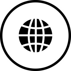 World glob icon  Globes with world maps symbol. Black internet globe network stroke lines icons isolated on transparent background . Website erath vector.