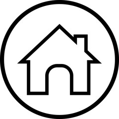 Home icon. House symbol. A real estate objects and houses black flat and line vector isolated on transparent background. Investment, residential building, city, apartment.