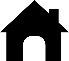 Home icon. House symbol. A real estate objects and houses black flat and line vector isolated on transparent background. Investment, residential building, city, apartment.