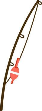 recommend clip art: Simple Fishing Rod with Bobber