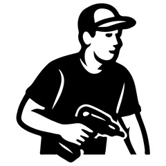 Dad Handyman Illustration