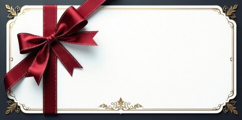 Elegant black & white gift voucher template, sale discount , vector illustration, modern