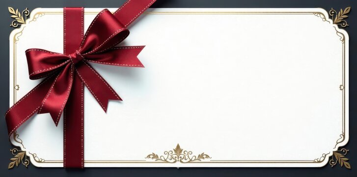 Elegant black & white gift voucher template, sale discount , vector illustration, modern