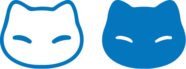 vector image of a blue cat