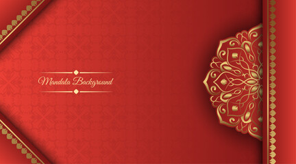elegant background gold mandala bordered with ornaments