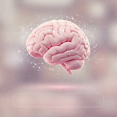 The image depicts a stylized brain with digital elements like lines, dots, and triangles surrounding it, suggesting themes of neuroscience, technology, and intelligence.