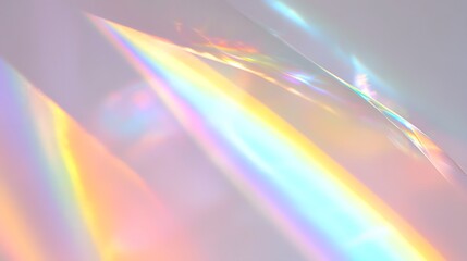Obraz premium Rainbow light refraction overlay