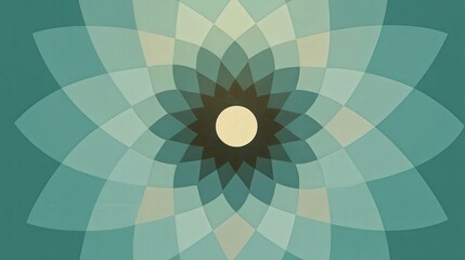 Geometric Circular Pattern with Soft Colors and Abstract Design