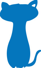 Naklejka premium vector image of a blue cat