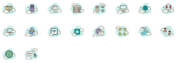 Set of Network icons