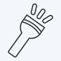 Icon Flasglight. related to Light symbol. line style. design editable