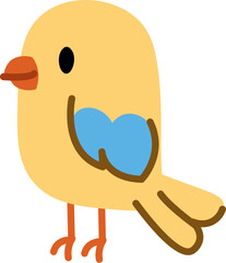 Simple Bird Cartoon Drawing