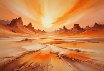 an abstract art paiting, brown tone, textures painting