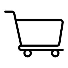 shopping cart line icon