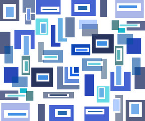 Shape texture decoration, pattern with the digital blue Concept
