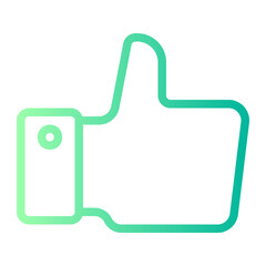 thumb up gradient icon