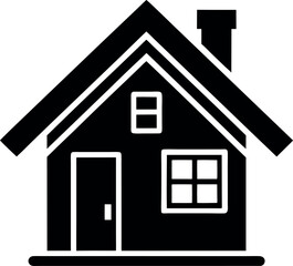 Web Home Silhouette Vector – Simple Black Internet Icon Illustration