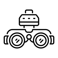 An outline style icon of specialized vision goggles