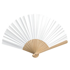  white folding hand fan