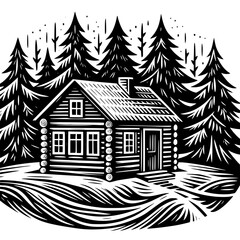Naklejka premium house and tree