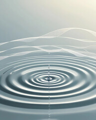 A single droplet creates mesmerizing water ripples.