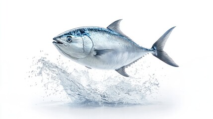Fototapeta premium Fresh tuna leaping out of water