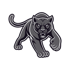 Panther mascot logo icon vector art illustration