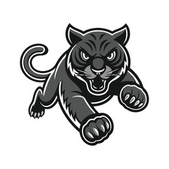 Panther mascot logo icon vector art illustration
