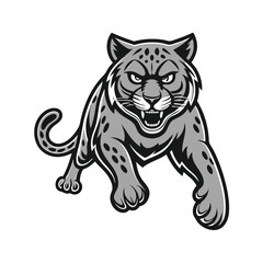 Panther mascot logo icon vector art illustration