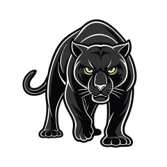 Panther mascot logo icon vector art illustration