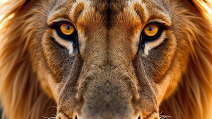 Lion Face Close-Up