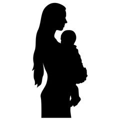 Mother and Child Silhouette 
