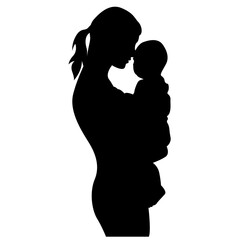 Mother and Child Silhouette 