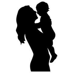 Mother and Child Silhouette 
