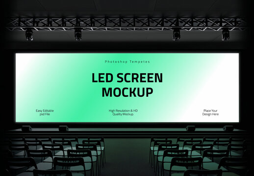 Mockup of big led screen