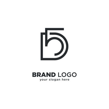 Minimalist 5D Logo - Unique Letter Combination Design.