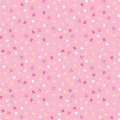 Seamless ditsy pink floral seamless pattern design