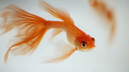 Orange goldfish swimming