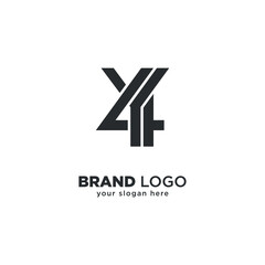 Minimalist 4Y Logo - Unique Letter Combination Design.