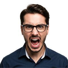 Angry Man Face: Expression of Rage and Frustration