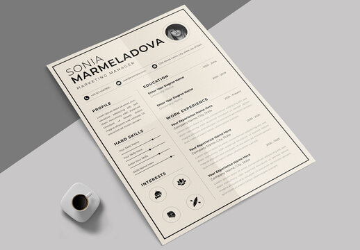 Clean Resume Template Layout